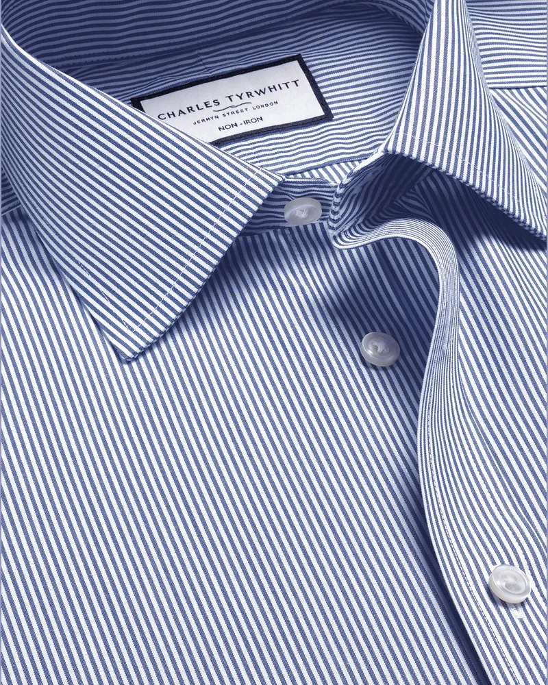 Charles Tyrwhitt Bügelfreies Hemd Königsblau