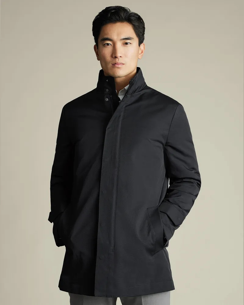Charles Tyrwhitt 3-in-1-Regenmantel Schwarz