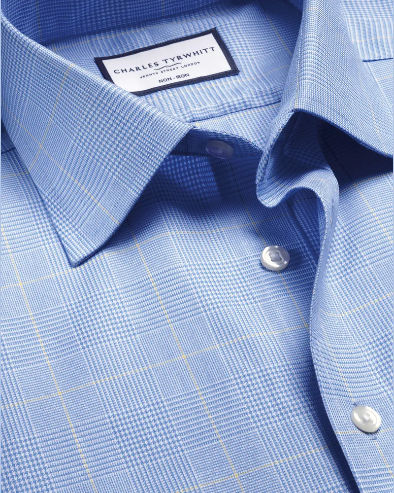 Charles Tyrwhitt Bügelfreies Hemd Blau