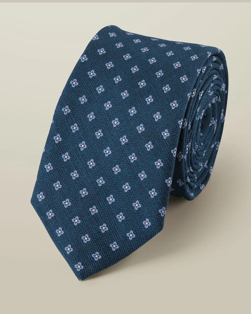 Charles Tyrwhitt Schmale Krawatte Blau