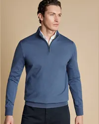 Charles Tyrwhitt Troyer aus Merino Stahlblau Blau