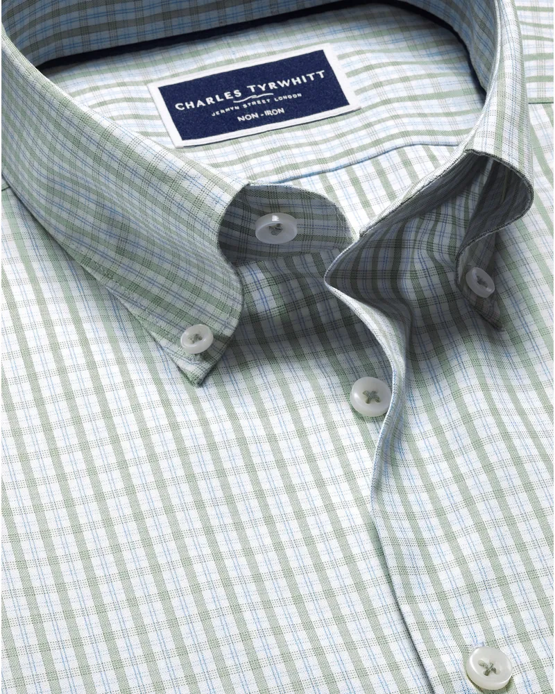 Charles Tyrwhitt Bügelfreies Oxfordhemd Grün