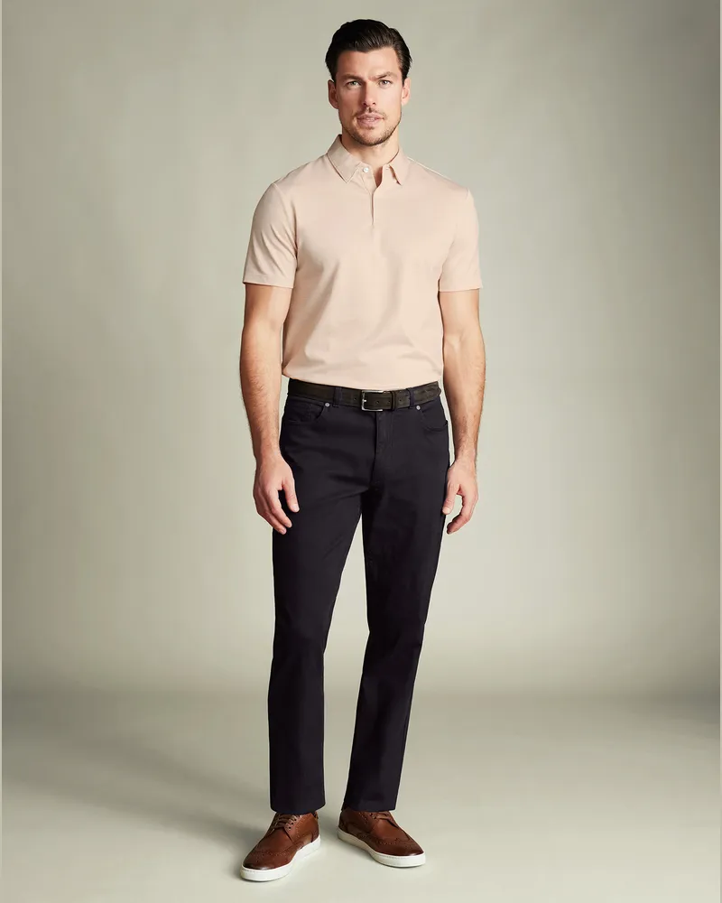 Charles Tyrwhitt 5-Pocket-Jeans Tiefblau Blau