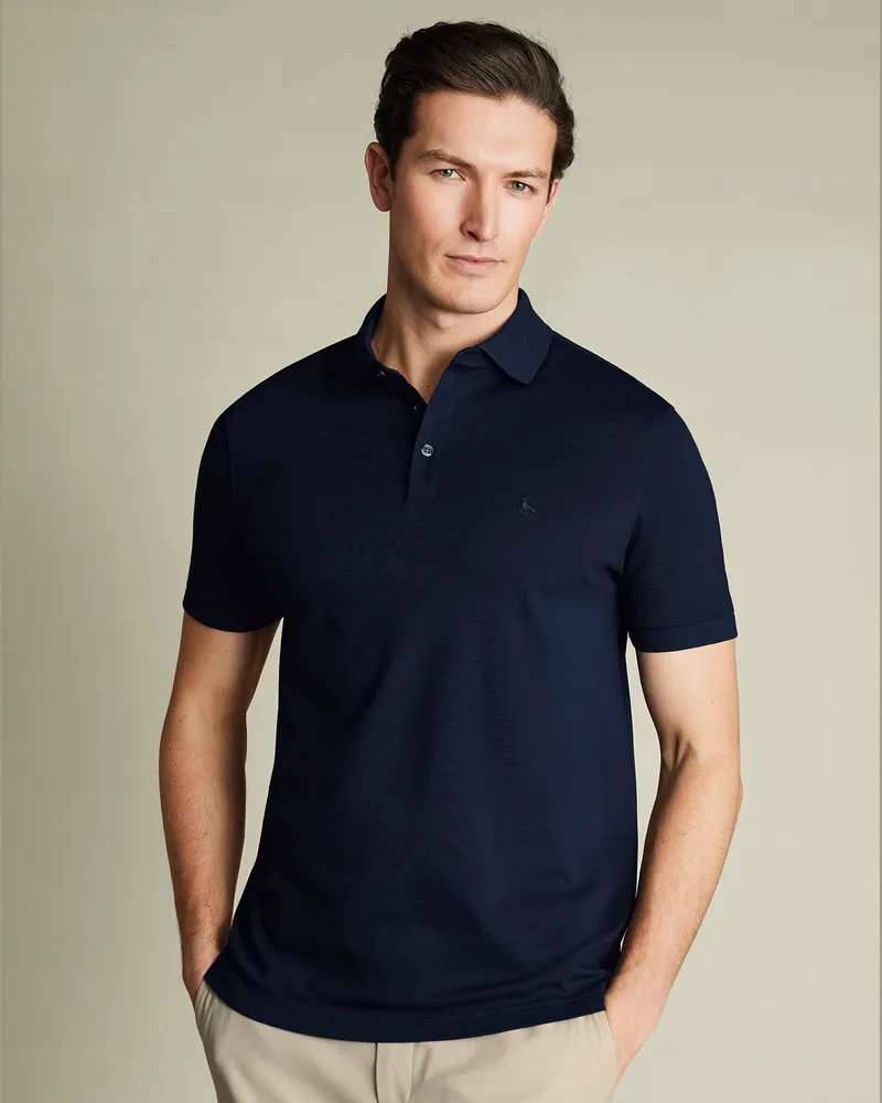 Charles Tyrwhitt Tyrwhitt Piqué-Polo Marineblau Marineblau