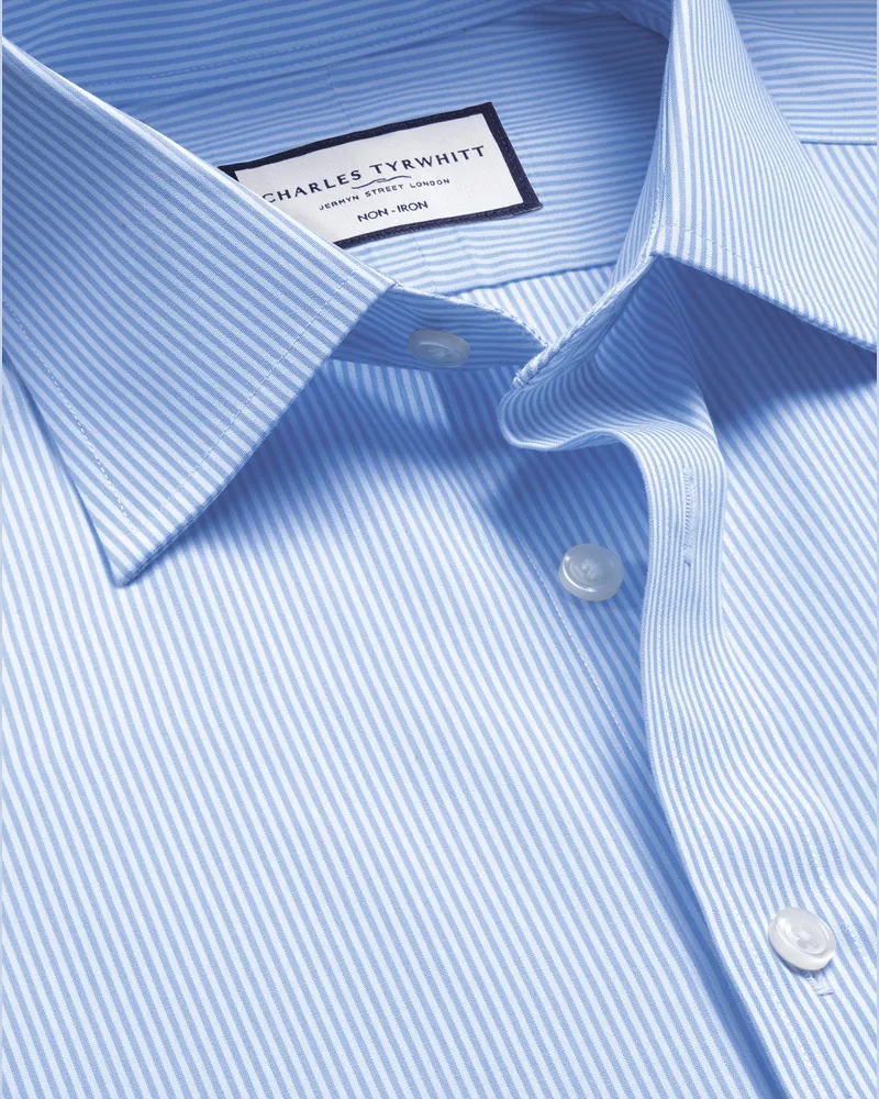 Charles Tyrwhitt Bügelfreies Hemd Blau