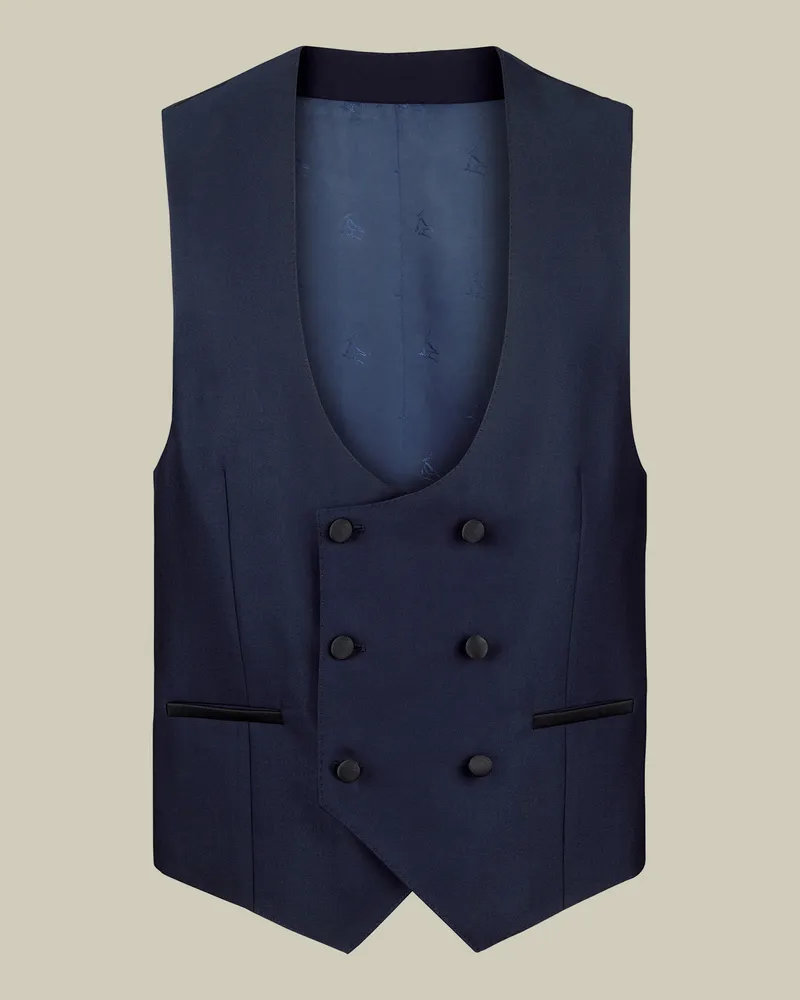 Charles Tyrwhitt Smokingweste Blau