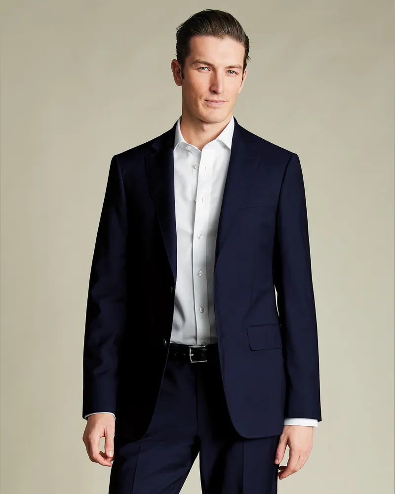 Charles Tyrwhitt Italienische Anzugsakko Tief Blau