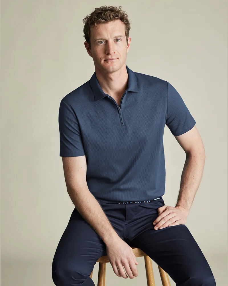 Charles Tyrwhitt Performance Polo Blau