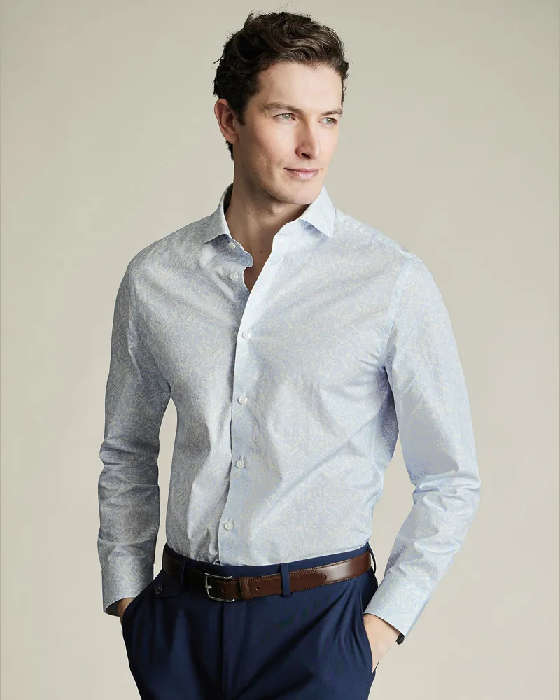Charles Tyrwhitt Hemd aus Liberty Fabric Blau