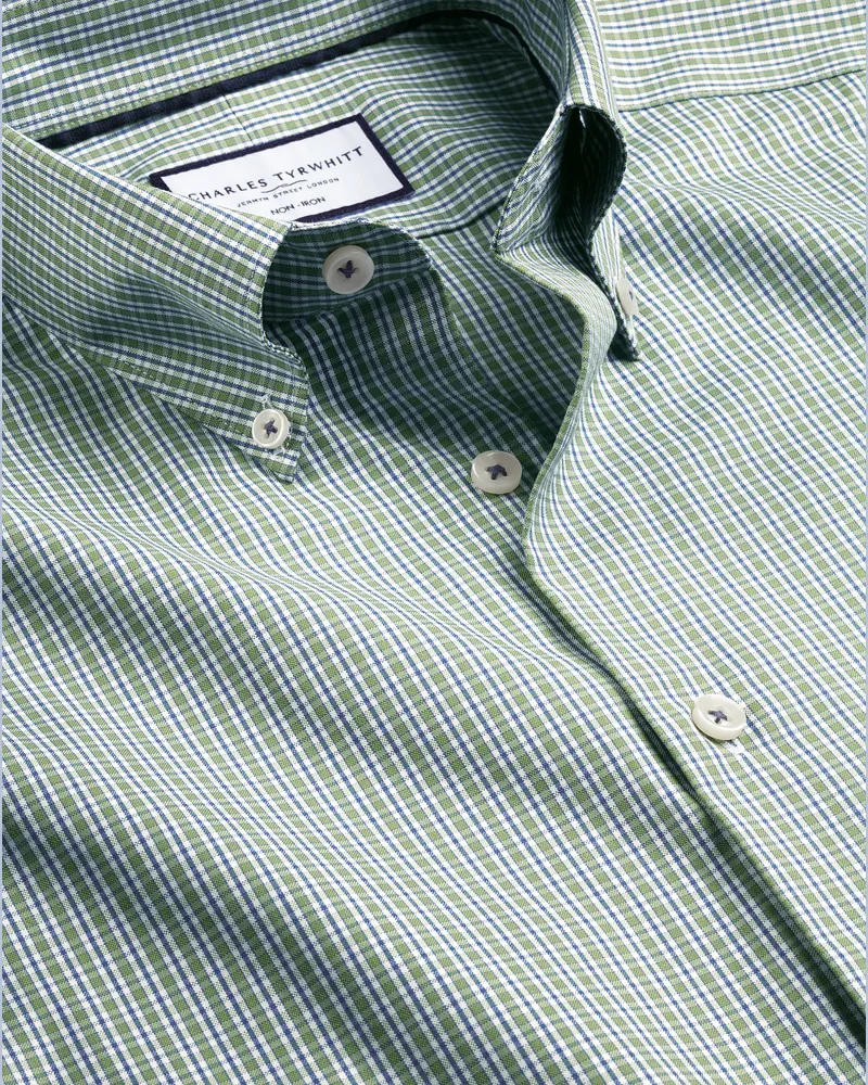 Charles Tyrwhitt Bügelfreies Oxfordhemd Grün