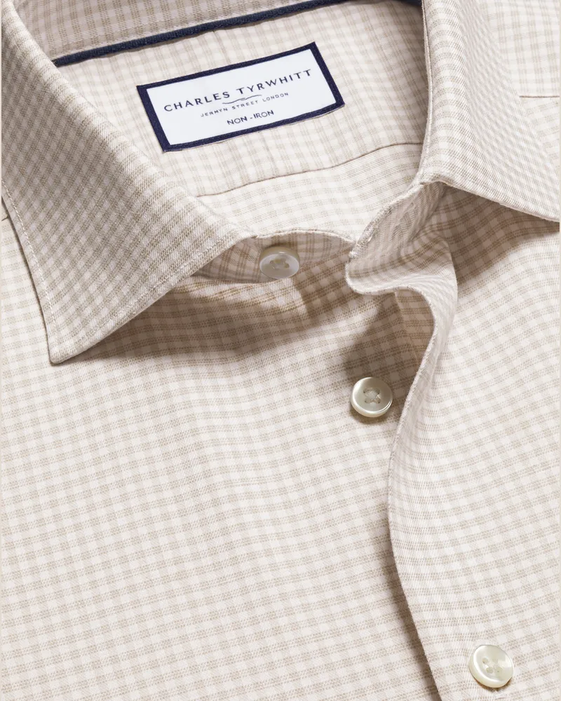 Charles Tyrwhitt Bügelfreies Hemd Grau