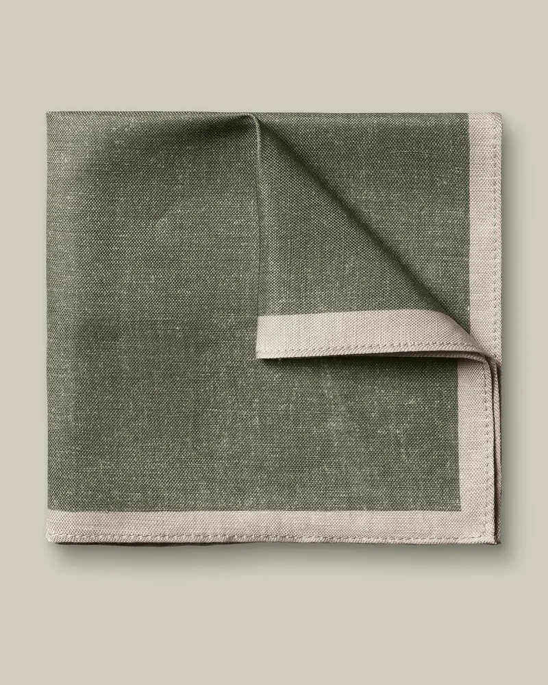 Charles Tyrwhitt Einstecktuch Grün
