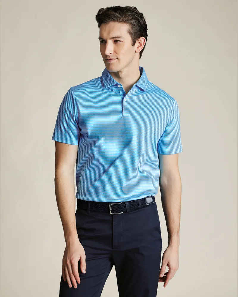Charles Tyrwhitt Performance Polo Blau
