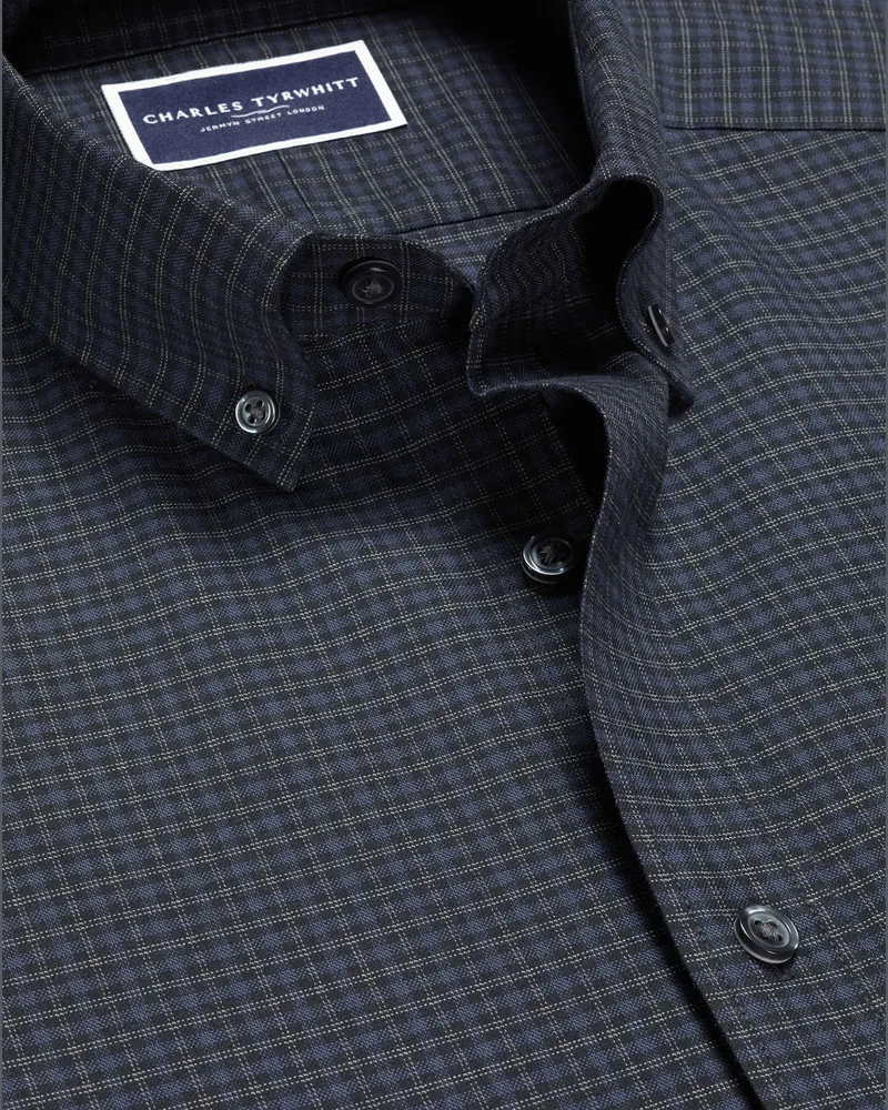 Charles Tyrwhitt Twill-Hemd Grau