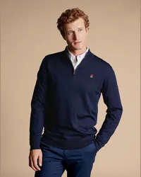 Charles Tyrwhitt England Rugby Troyer aus Merino Rot