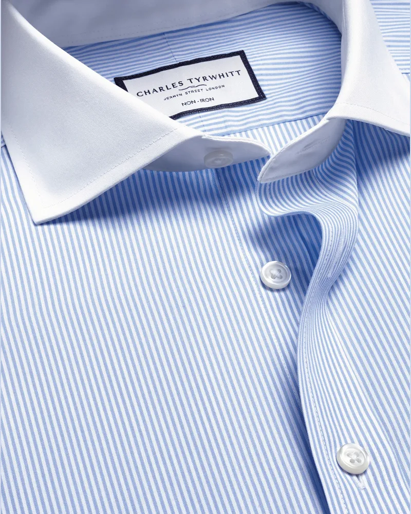Charles Tyrwhitt Bügelfreies Winchester-Hemd Blau