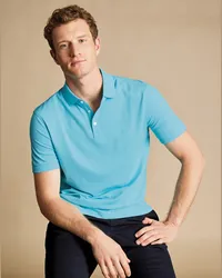 Charles Tyrwhitt Tyrwhitt Piqué-Polo Petrolgrün Grün