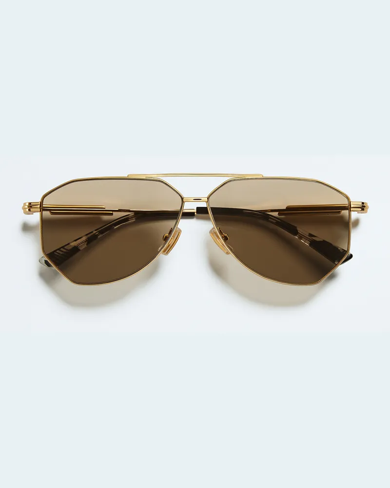 Bottega Veneta Classic Aviator Sonnenbrille-Gelb - Unisex Gelb