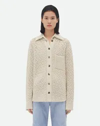 Bottega Veneta Häkelshirt Aus Bauwolle Bone