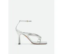 Riva Riemchensandalen - Silber - Damen 100 % Lammleder