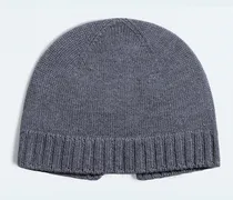 Beanie aus Wollstrick-Grau - Herren