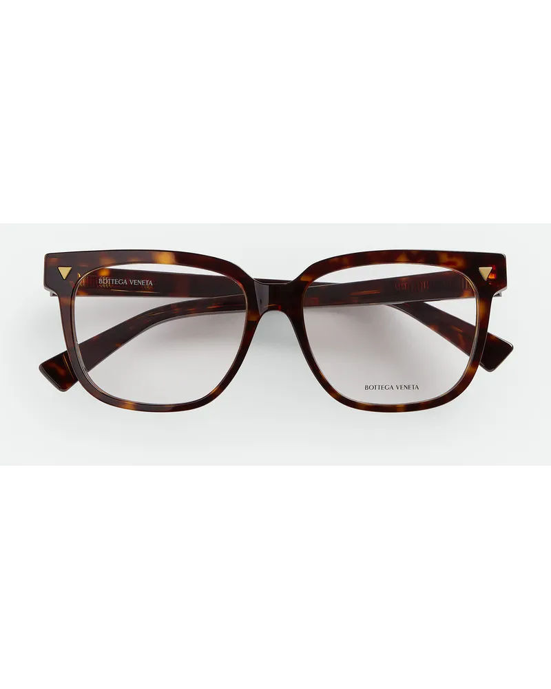 Bottega Veneta Quadratische Soft Recycled Acetate Brille Havana
