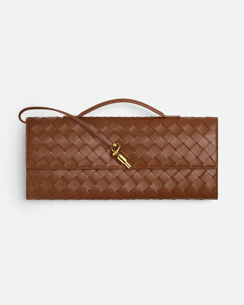 Bottega Veneta Andiamo Clutch - Braun - Damen - 100 % Lammleder Braun