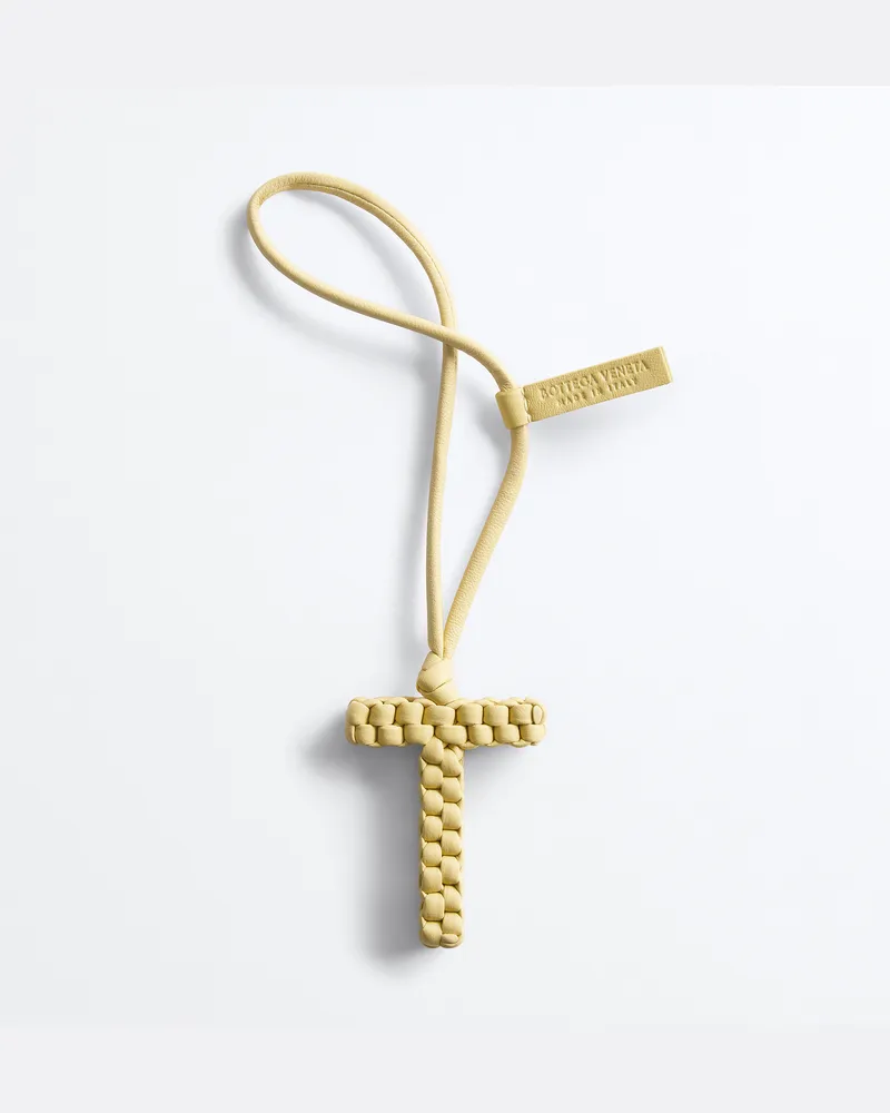 Bottega Veneta Buchstabe T-Charm-Gelb - Unisex Gelb