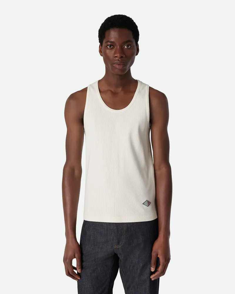 Bottega Veneta Tanktop Au Geripptem Baumwolljerey Chalk