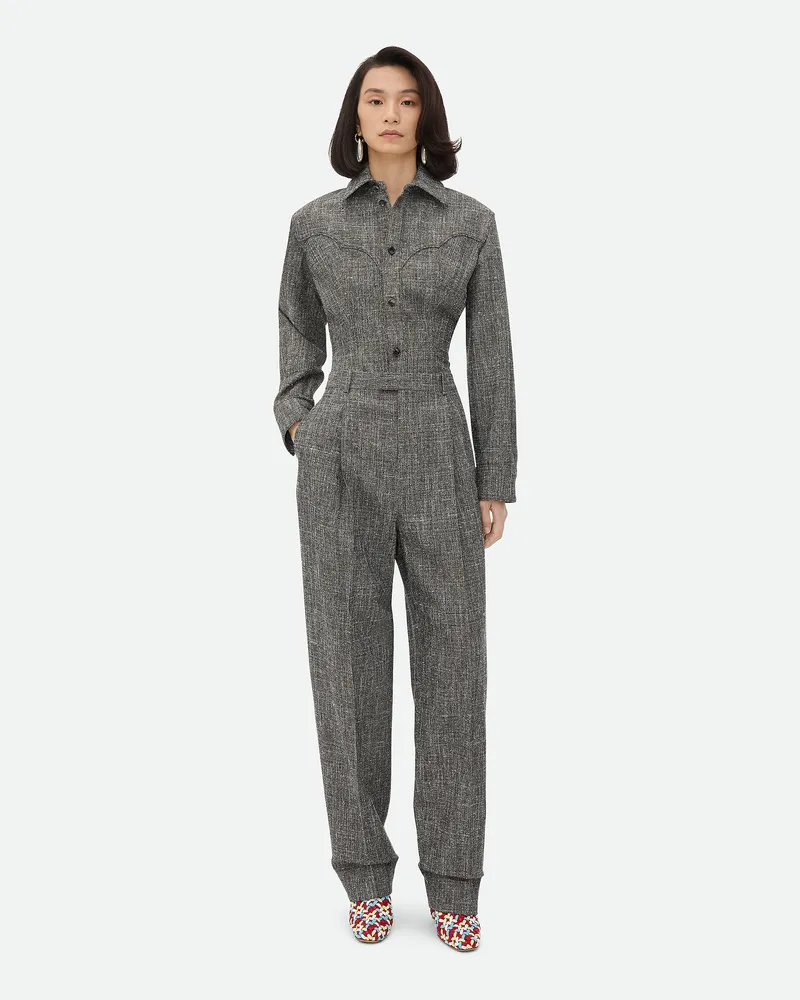 Bottega Veneta Hose Aus Viskose Und Seide Brown