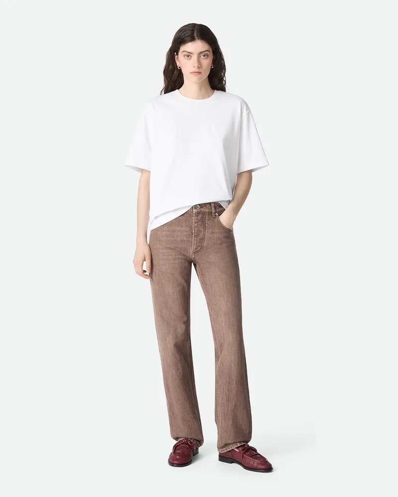 Bottega Veneta Gerade Jeans In Brown - Braun - Damen Baumwolle Braun