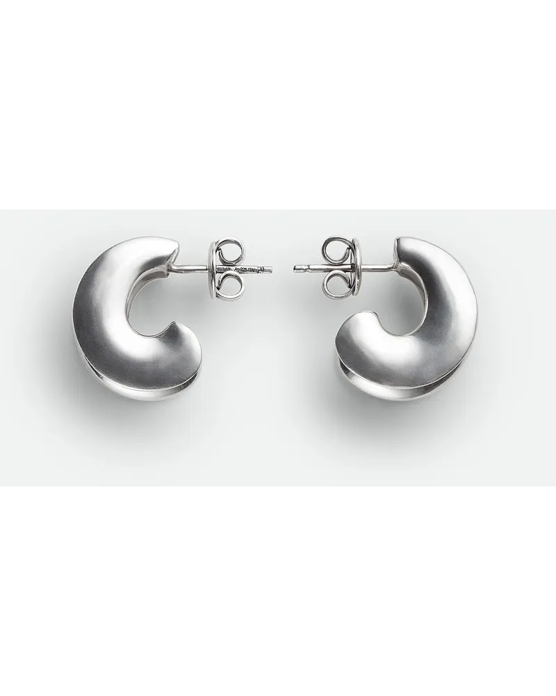 Bottega Veneta Kleine H Beam Ohrringe Silver