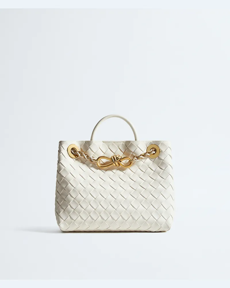Bottega Veneta Kleine Andiamo Chain - Weiss - Damen - 100 % Lammleder Weiss