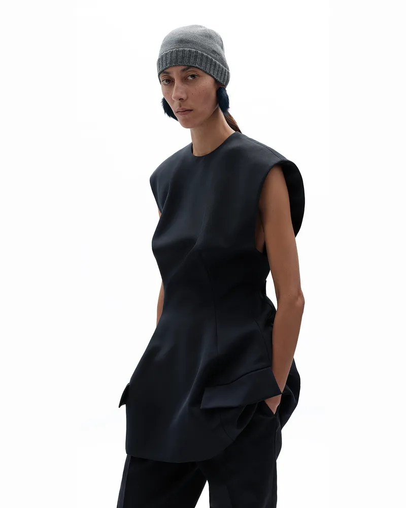 Bottega Veneta Kleid aus Wolltwill-Blau - Damen Blau