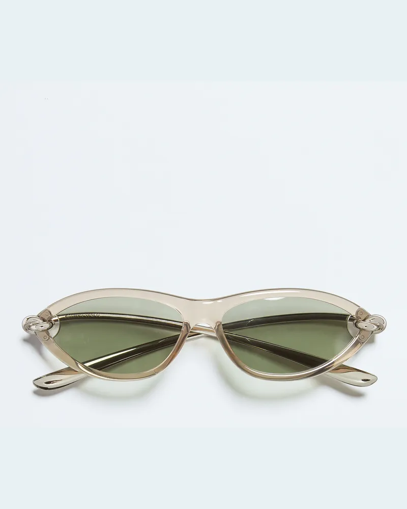 Bottega Veneta Knot Sonnenbrille In Cat-eye-form - Beige - Unisex - 70% Polyamid & 30% Metall Beige