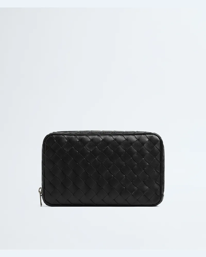 Bottega Veneta Mittelgroßer Intrecciato Organizer - Schwarz - Herren - 100 % Kalbsleder Schwarz
