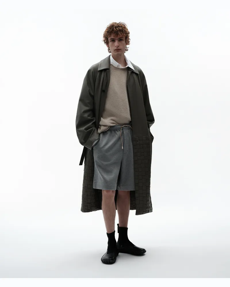 Bottega Veneta Sweatshorts aus Baumwollfleece-Grau - Herren Grau