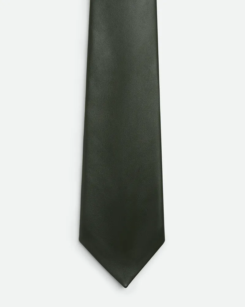 Bottega Veneta Krawatte Aus Leder - Grün - Herren - Lammleder Grün