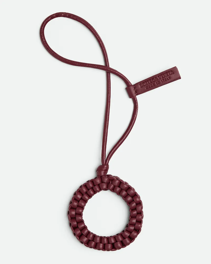 Bottega Veneta Buchstabe O-charm - Bordeaux - Herren - 100 % Lammleder Bordeaux