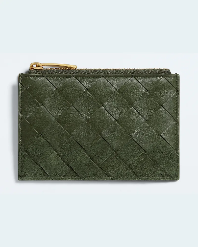 Bottega Veneta Intrecciato Kartenetui mit Reißverschluss-Grün - Damen Grün