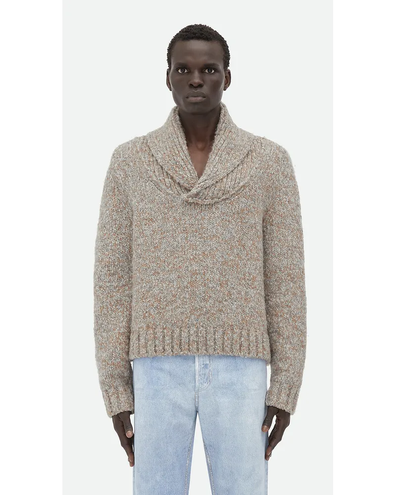 Bottega Veneta Pullover Au Alpakawolle Mit chalkragen Camel