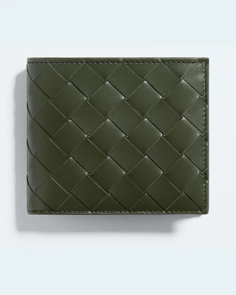 Bottega Veneta Intrecciato Bi-Fold Portemonnaie mit Münzfach-Grün - Herren Grün
