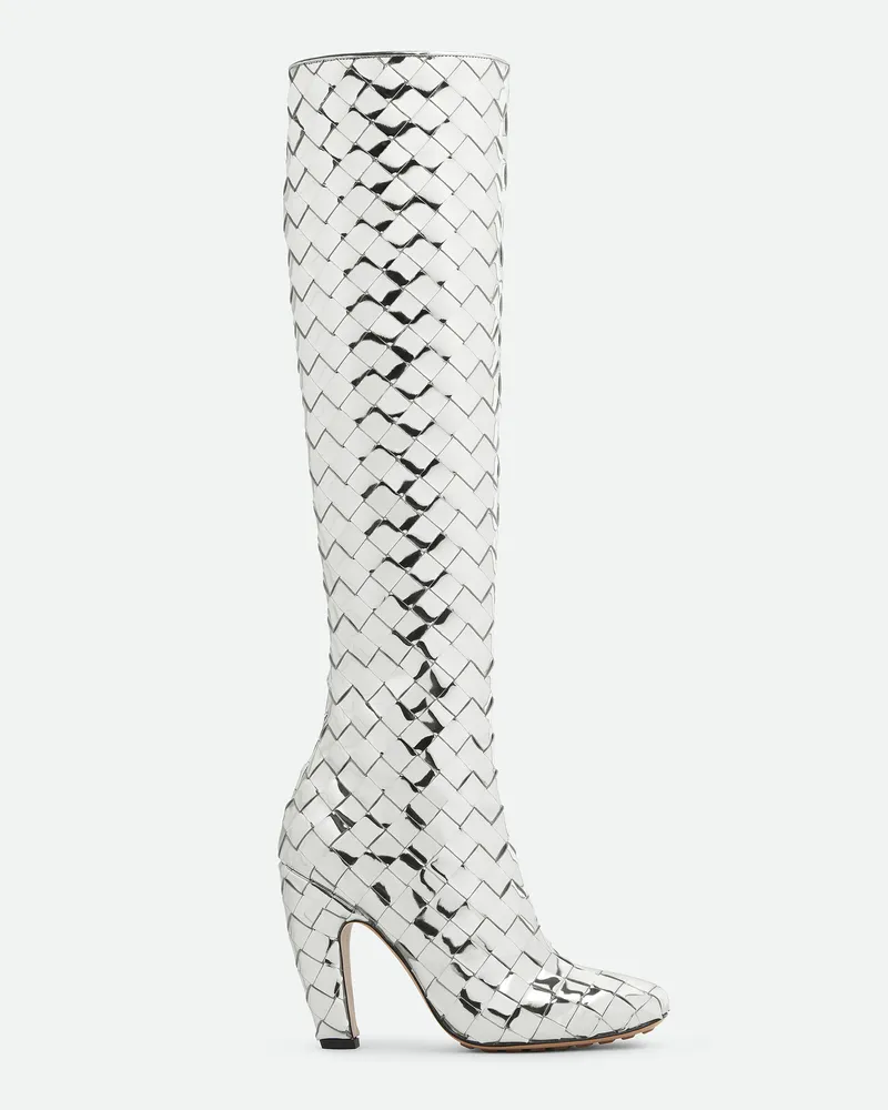 Bottega Veneta Canalazzo Stiefel Silver