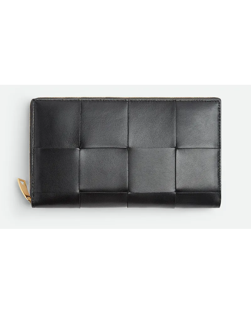 Bottega Veneta Portemonnaie Mit mlafendem Zipper Black