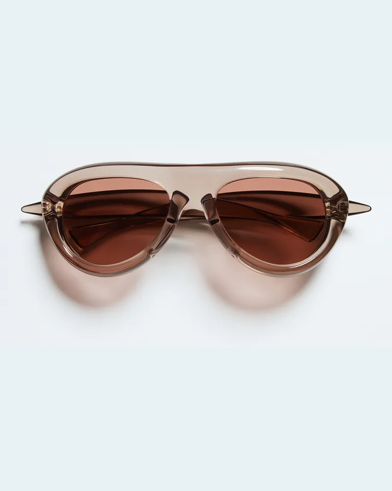 Bottega Veneta Sardine Aviator-Sonnenbrille-Braun - Unisex Braun