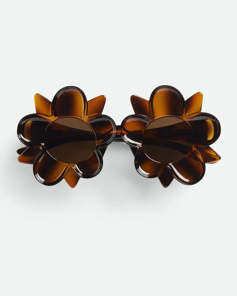 Bottega Veneta Peggy Flower Sonnenbrille Havana