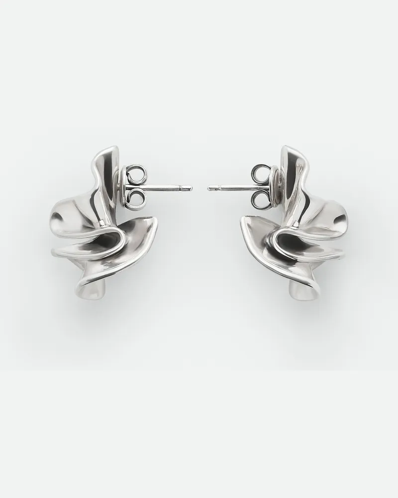 Bottega Veneta Kleine Anemone Ohrringe Silber