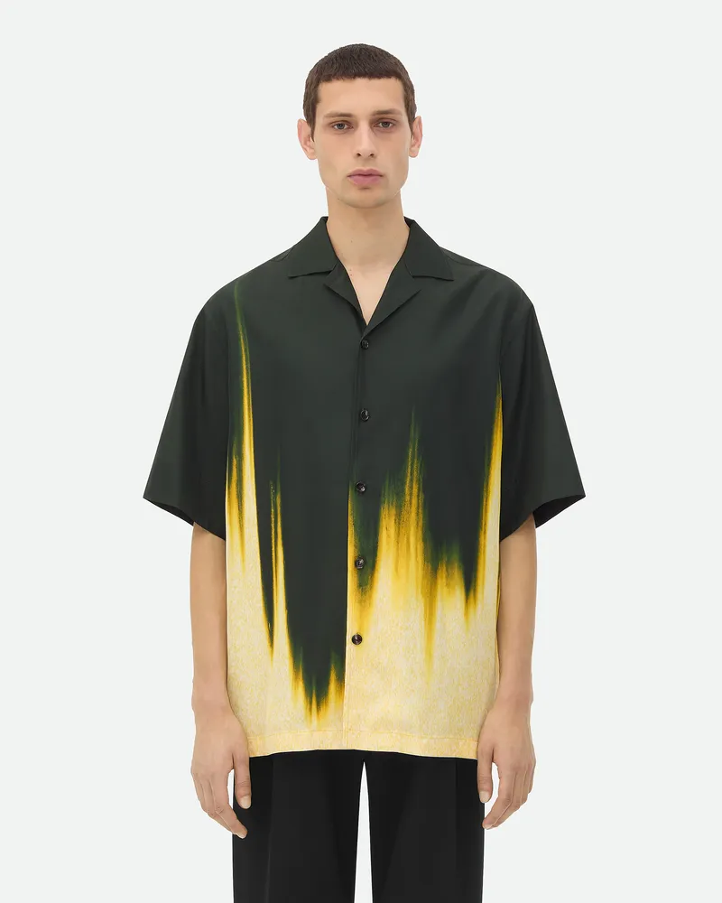 Bottega Veneta Hemd Aus Viskose Mit Farbverlauf Und Blütenprint Camping