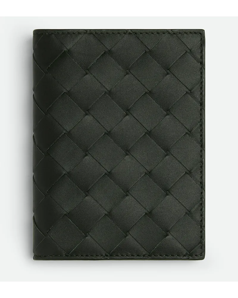 Bottega Veneta Intrecciato Portemonnaie Mit Überschlag Dark