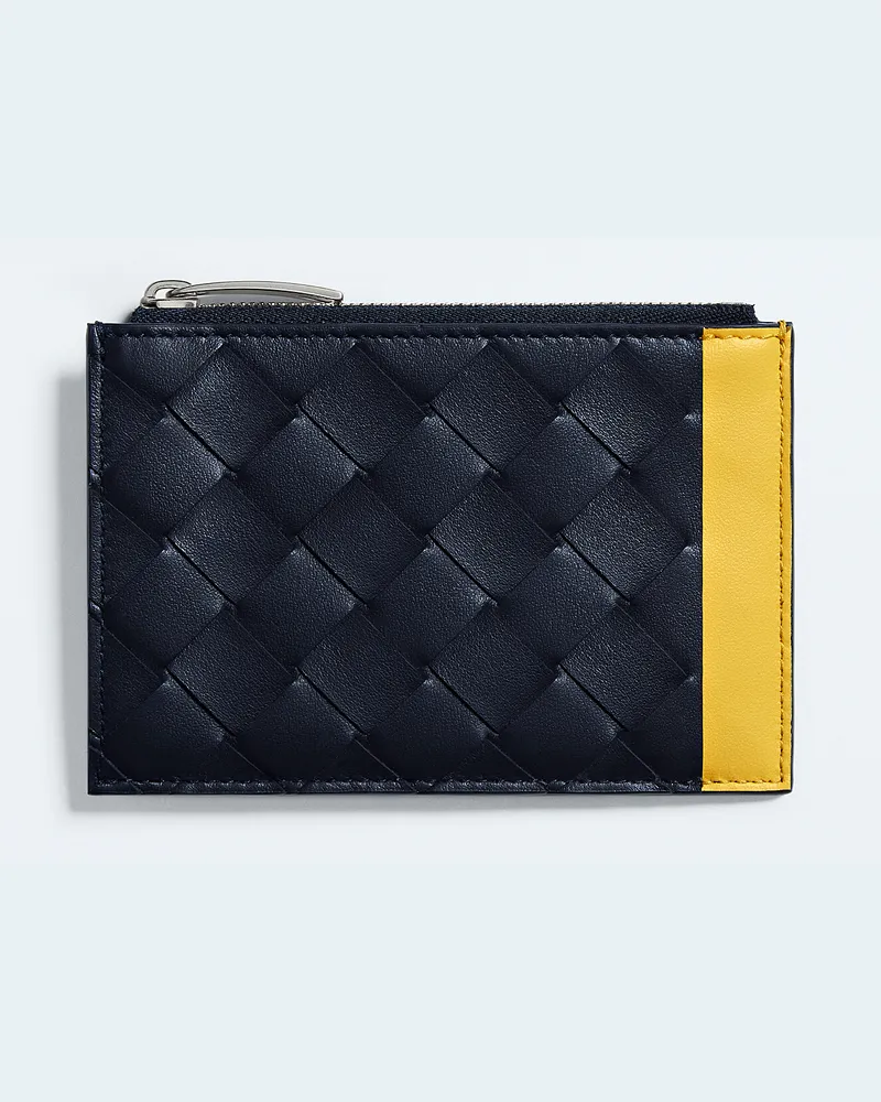 Bottega Veneta Intrecciato Kartenetui mit Reißverschluss-Blau - Herren Blau